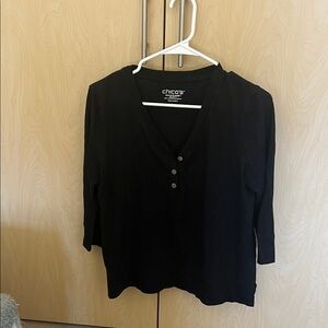 Chico's Elegant Black Long Sleeve Top